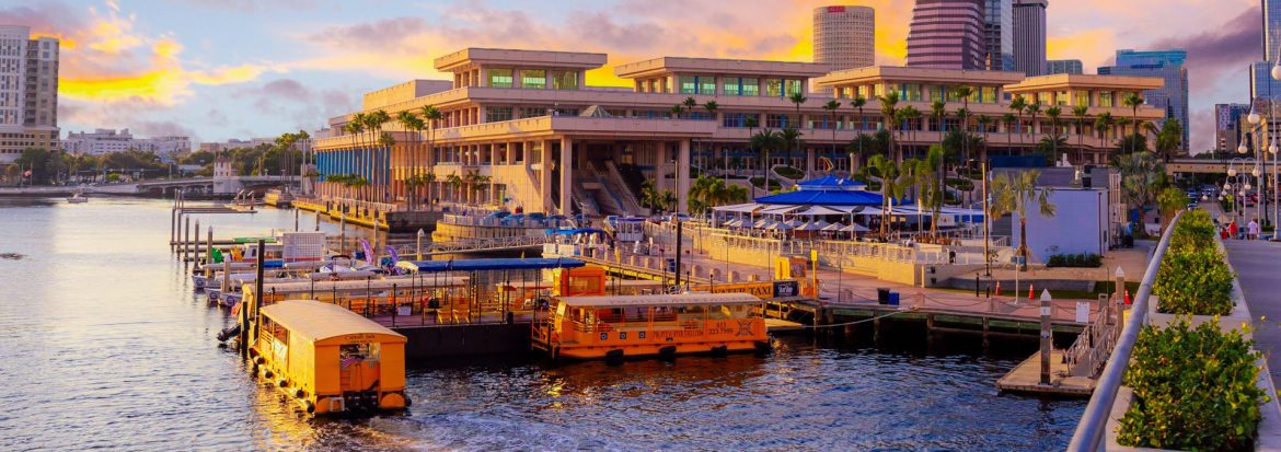 Tampa Convention Center - Hillsborough County, Florida Sunset harbor